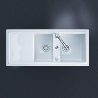 Мойка кухонная Duravit Cassia 7513110000 белая 116 см